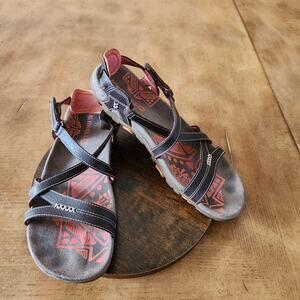 Merrell Sandspur Rose Sandals Womens 8 Cocoa Coral Leather Outdoor Sporty Casual